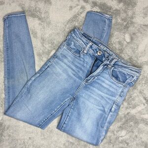 American Eagle Outfitters Women's Sky Blue Skinny Jeans